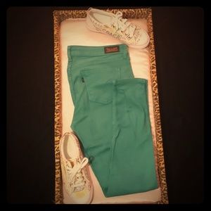 Green Levi's 535 Short Jean Leggings